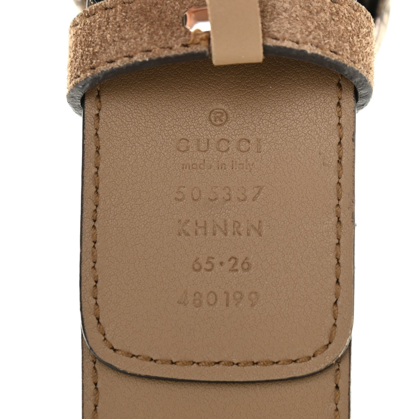 GG Supreme Monogram Suede Dionysus 40mm Belt 65 26 Beige Taupe