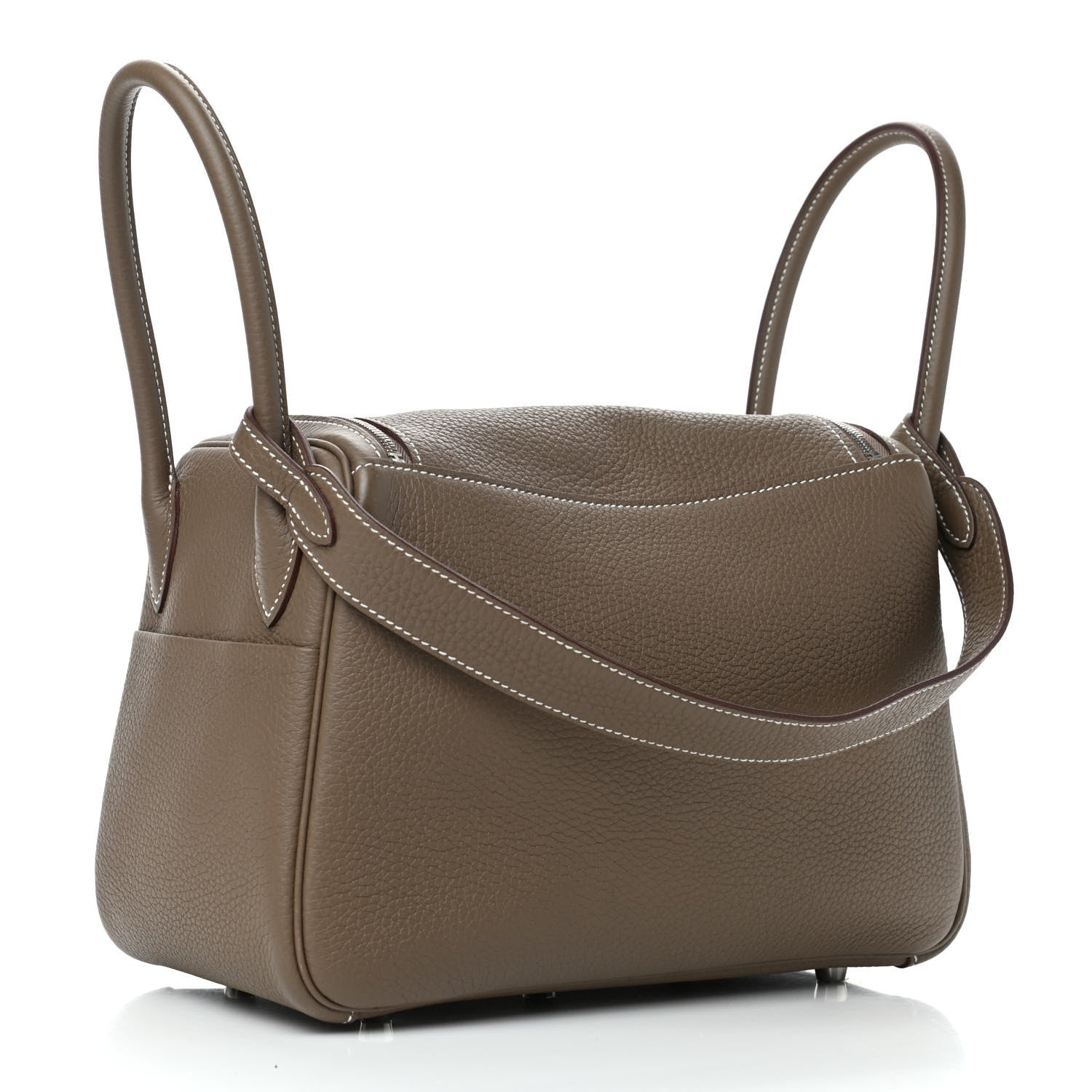 Hermes Taurillon Clemence Lindy 26 Etoupe 2 of 4