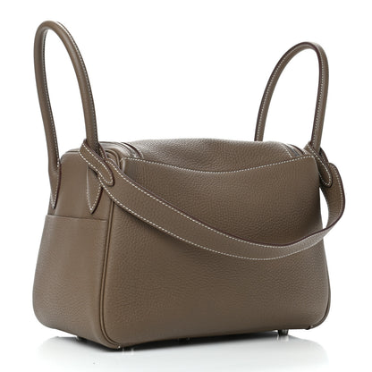 Hermes Taurillon Clemence Lindy 26 Etoupe 2 of 4