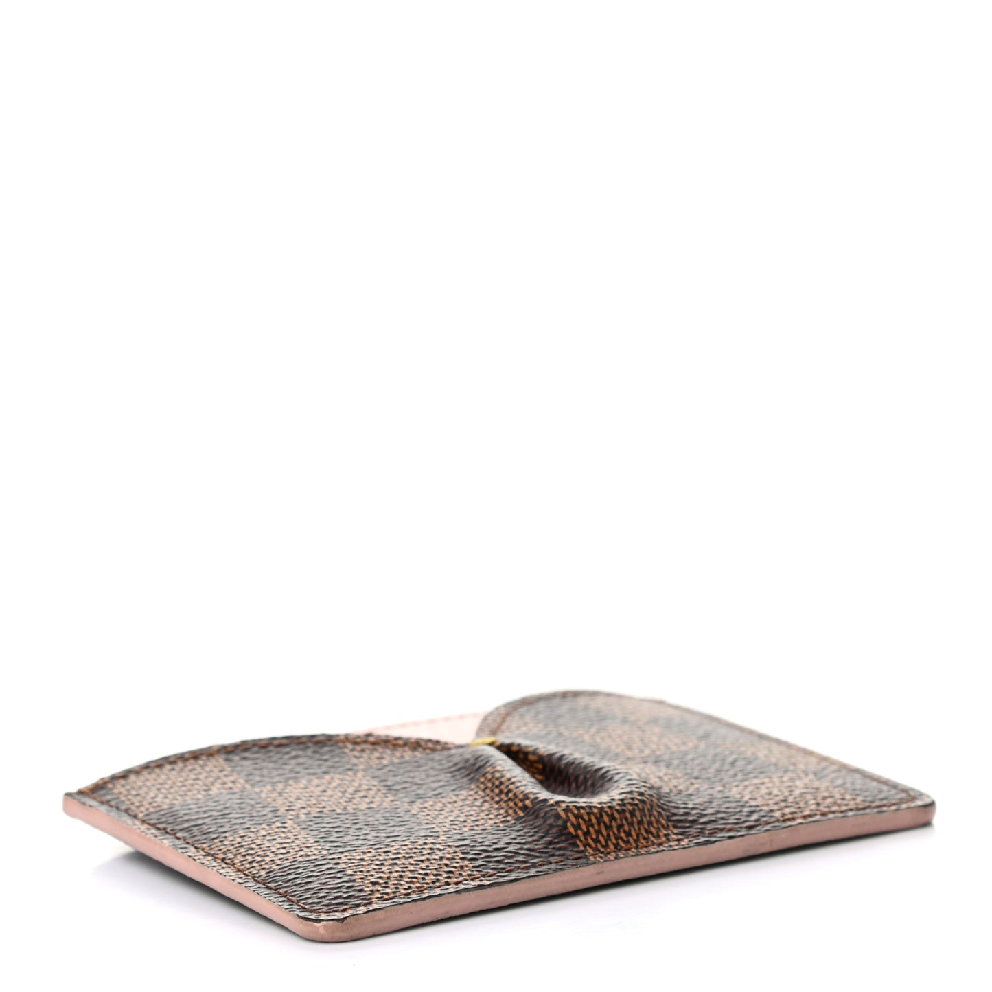 Damier Ebene Caissa Card Holder Rose Ballerine
