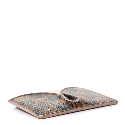 Louis Vuitton Damier Ebene Caissa Card Holder Rose Ballerine 4 of 8