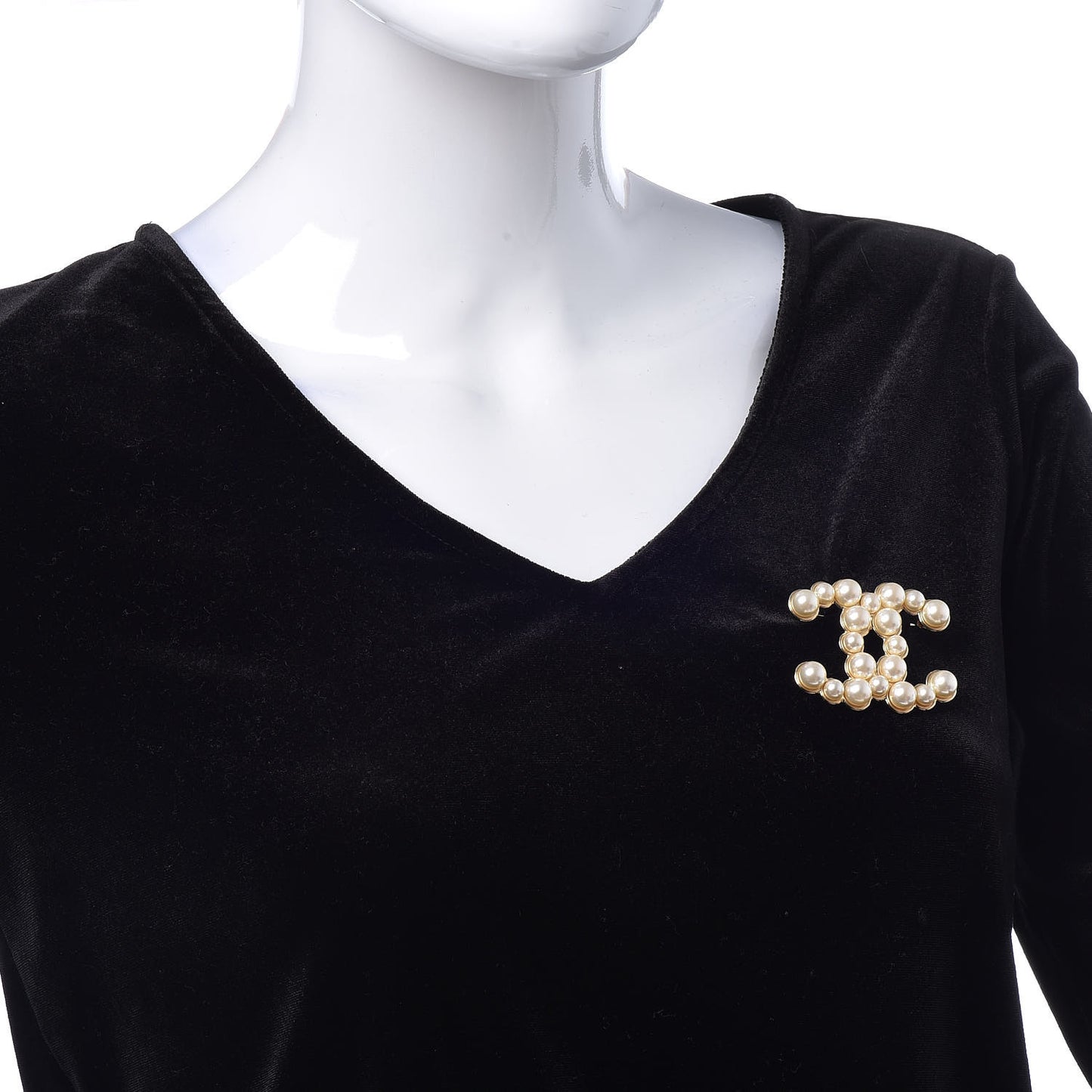 Pearl CC Brooch Light Gold