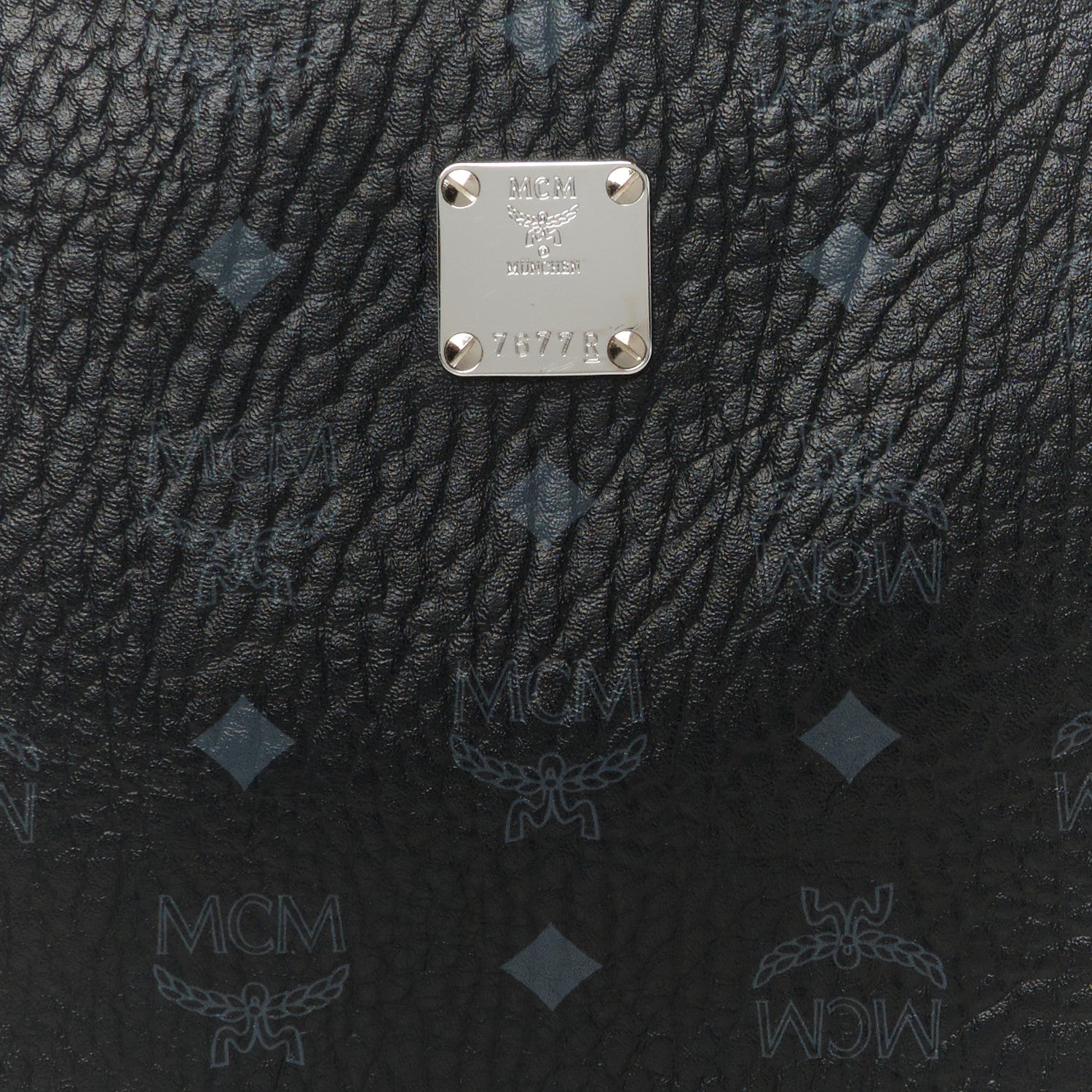 MCM Visetos Medium Zip Pouch Black 9 of 9