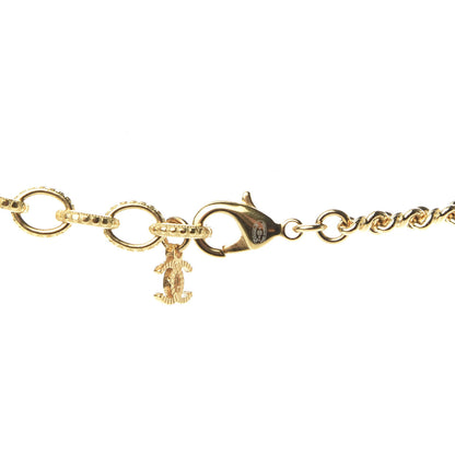 Chanel Crystal Bead Scarab CC Choker Necklace Blue 4 of 5
