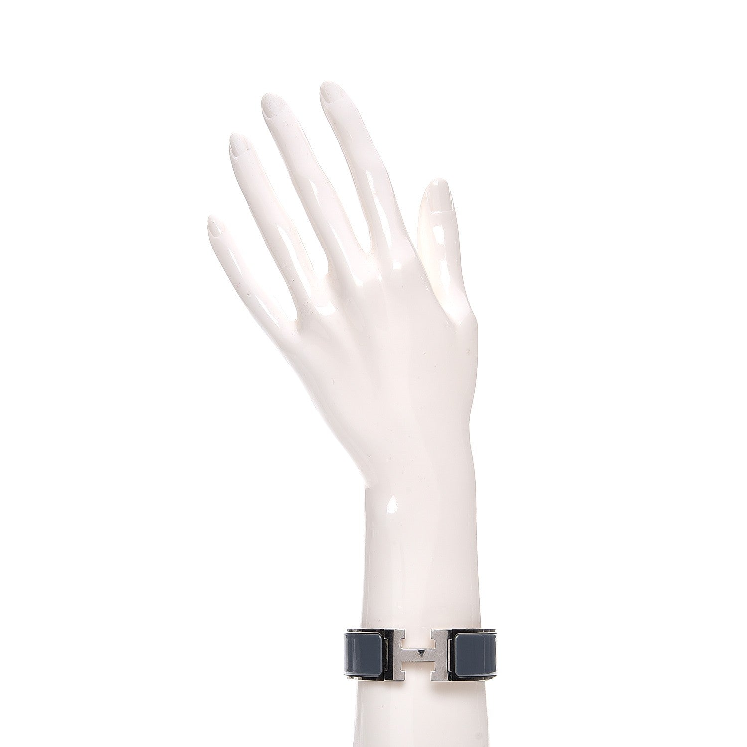 Hermes Enamel Wide Clic Clac H Bracelet PM Slate 2 of 5