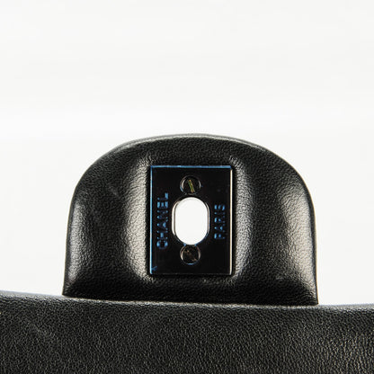 Chanel Lambskin Chevron Quilted Medium Double Flap So Black 6 of 9