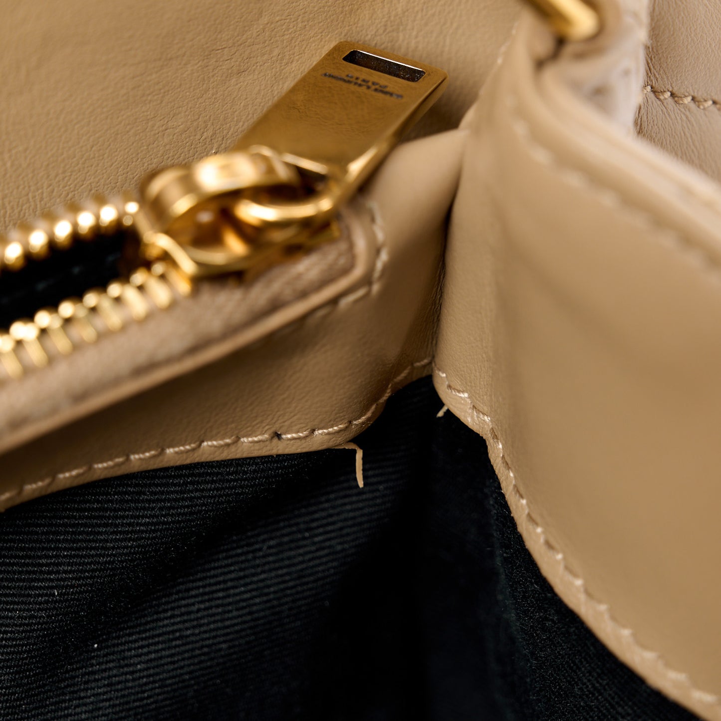 Calfskin Y Quilted Monogram Medium Loulou Chain Satchel Dark Beige