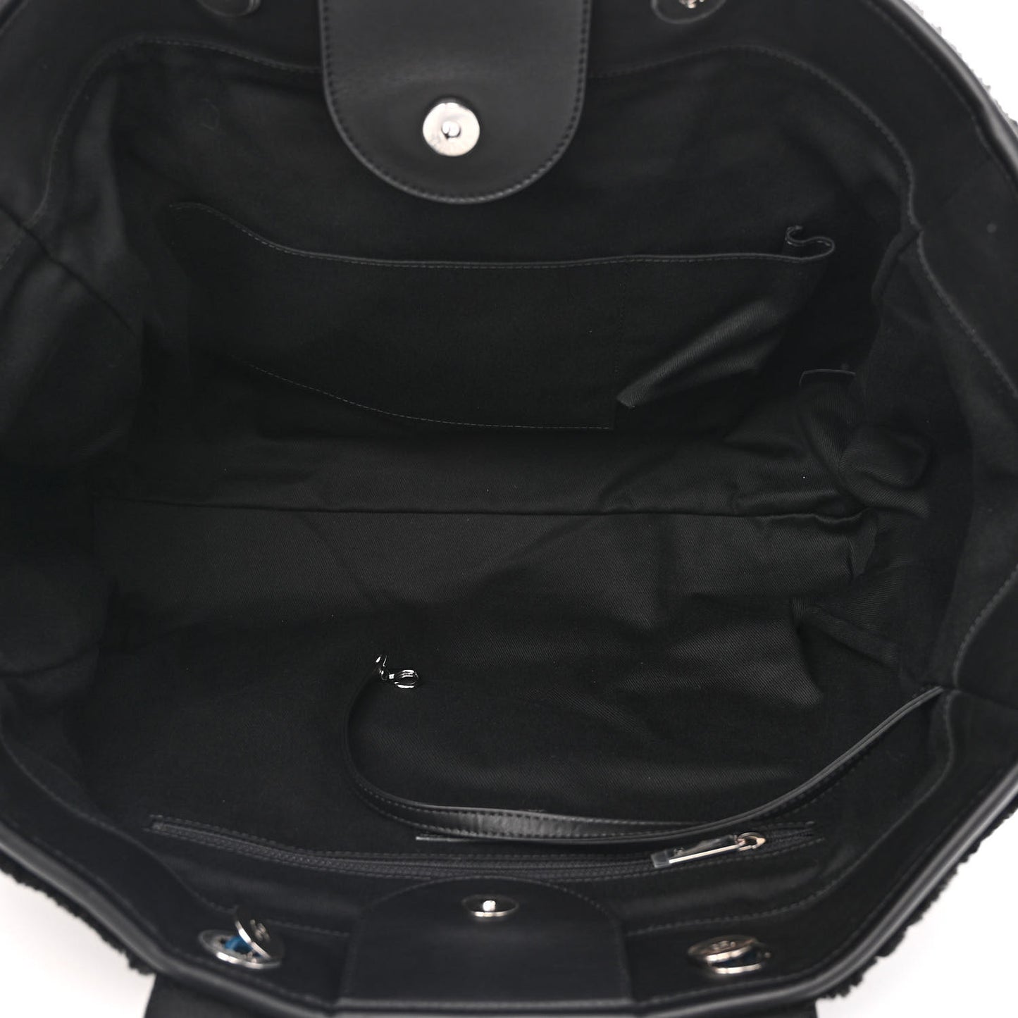 Shearling Large Deauville Tote Black