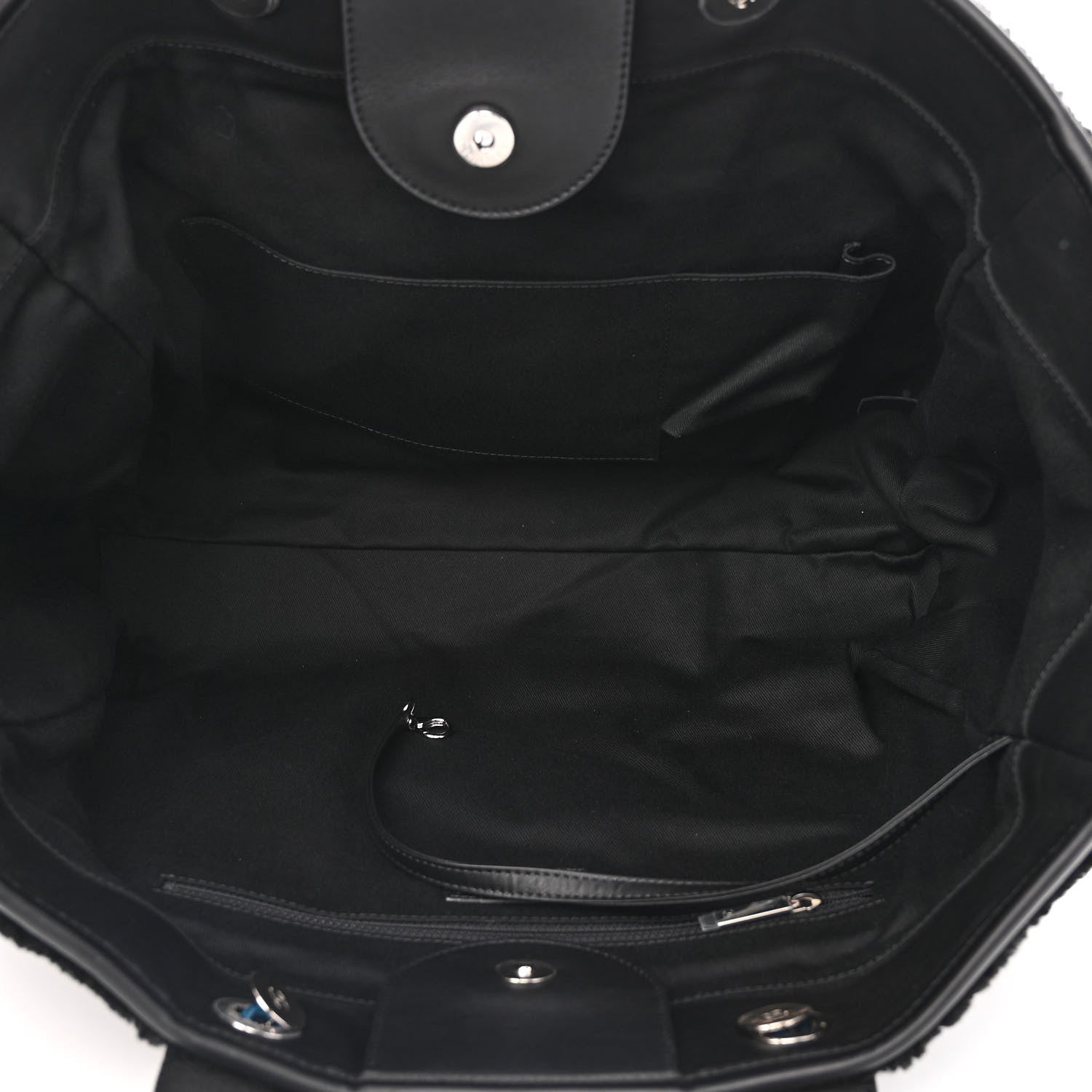 Chanel Shearling Large Deauville Tote Black 5 of 11