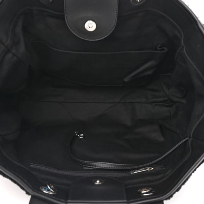 Chanel Shearling Large Deauville Tote Black 5 of 11