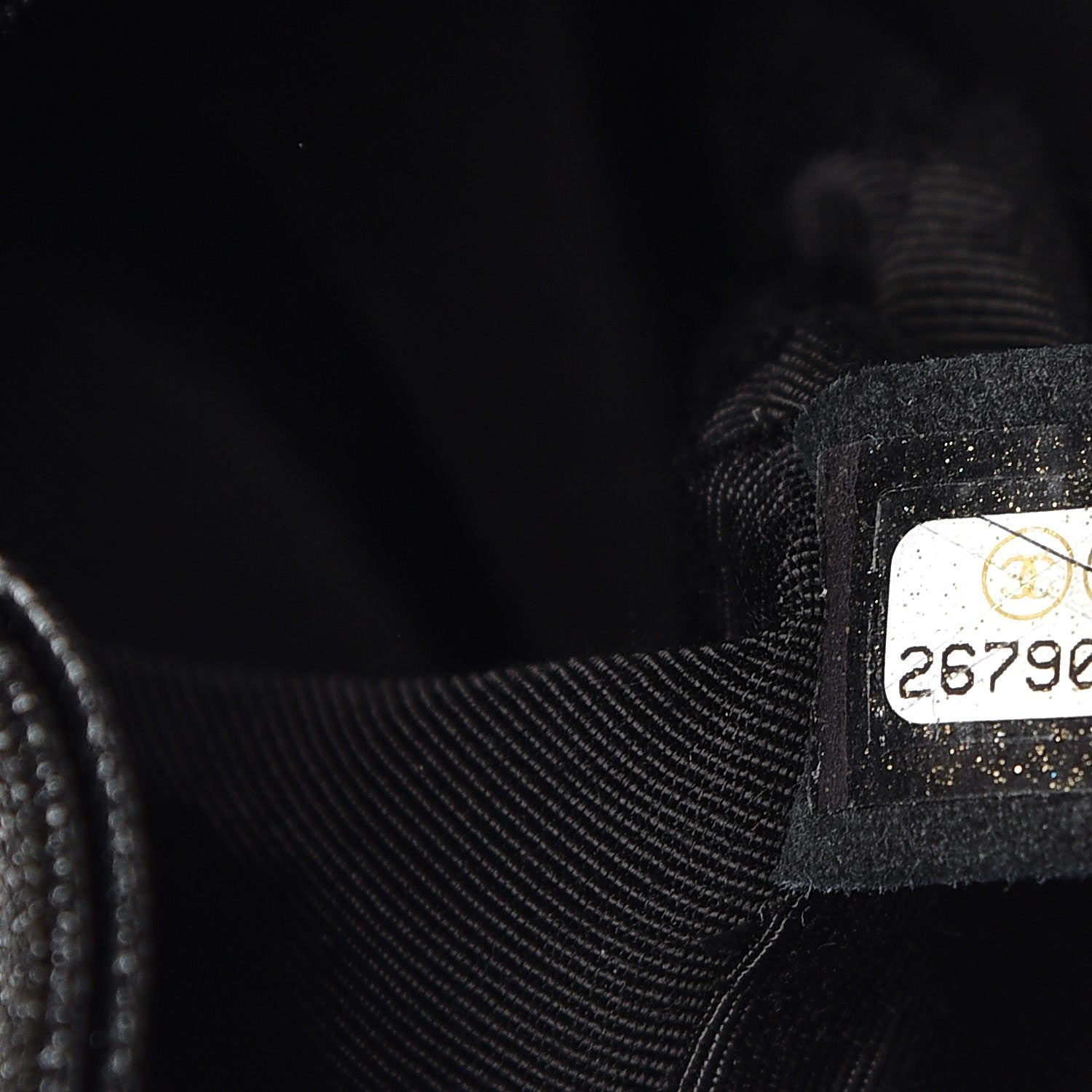 Chanel Caviar Chevron Quilted Medium Boy Flap Black 7 of 9
