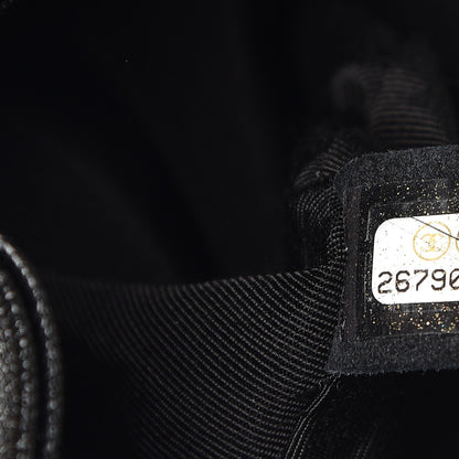 Chanel Caviar Chevron Quilted Medium Boy Flap Black 7 of 9