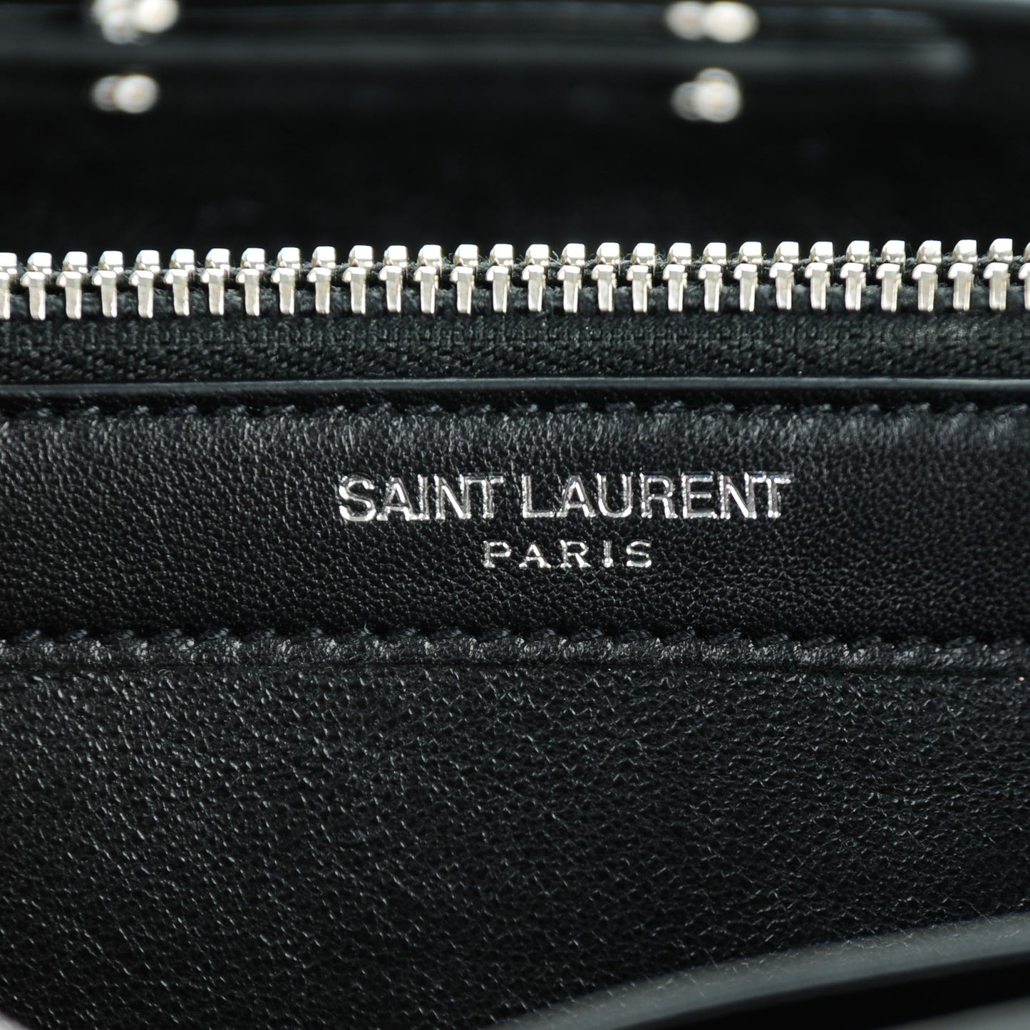 Velvet Monogram Chain Wallet Black