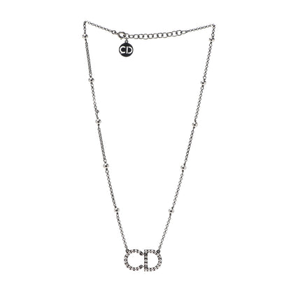 Christian Dior Metal Logo CD Necklace Ruthenium 2 of 3