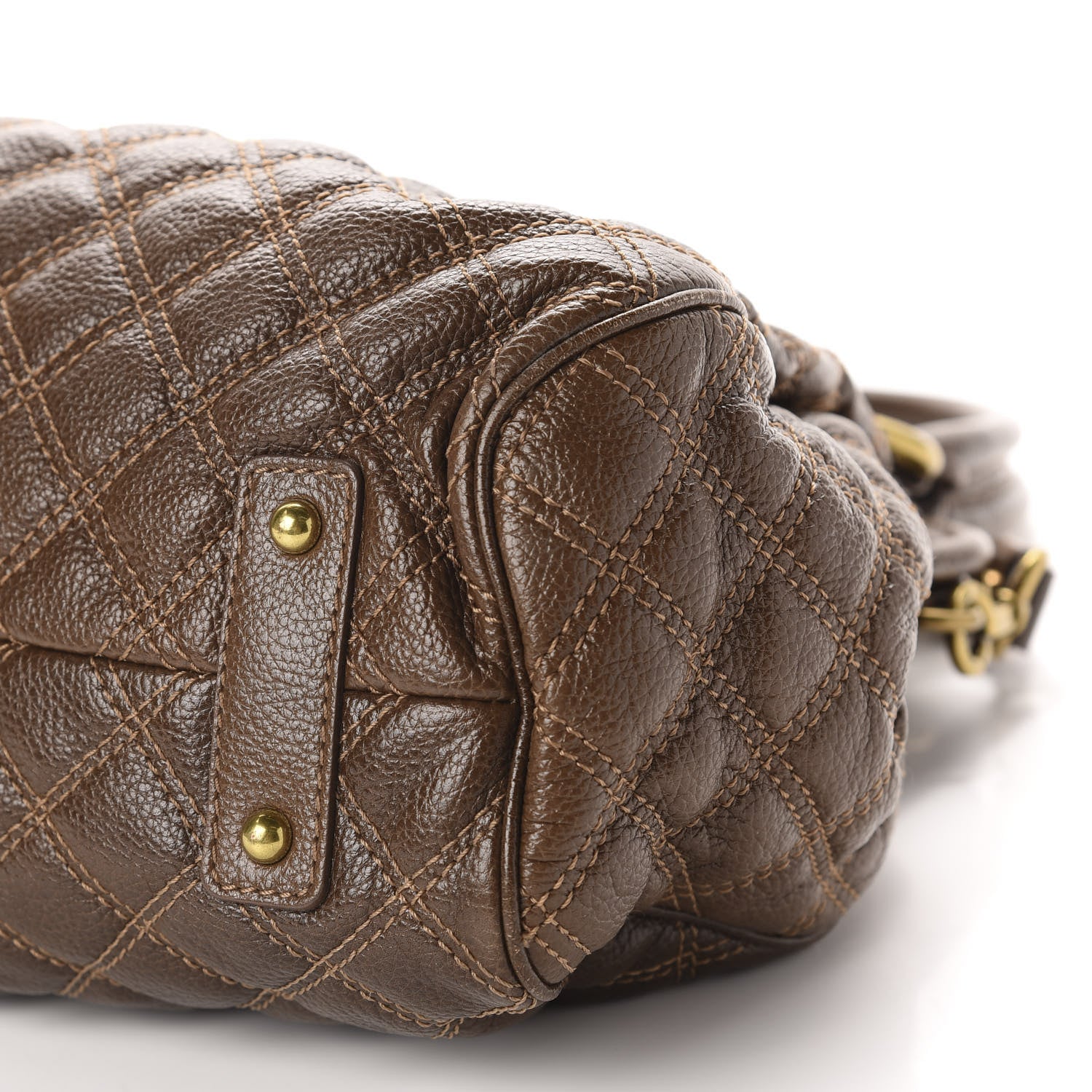 Marc Jacobs Calfskin Quilted Stam Brown 7 of 16