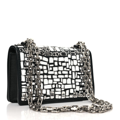 Christian Dior Smooth Calfskin Embroidered Mosaic of Mirrors Mini J'Adior Chain Flap Bag Black 3 of 8