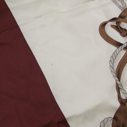 Gucci Silk Briglie Square Scarf Burgundy 4 of 7