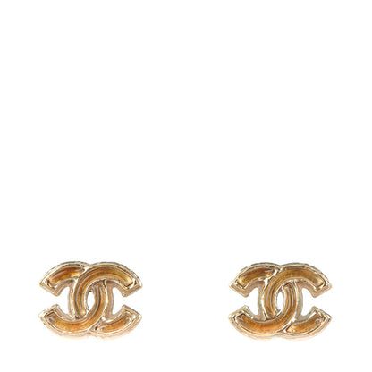 Chanel Enamel CC Earrings Gold Light Gold 1 of 5