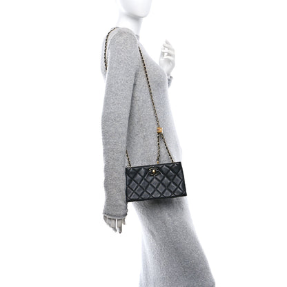 Chanel Lambskin Quilted Enamel Mini Shopping Bag Black 2 of 10