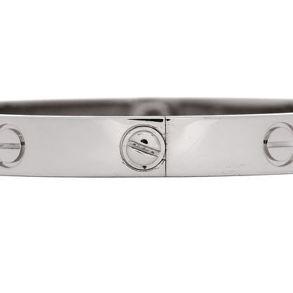 Cartier 18K White Gold LOVE Bracelet 17 3 of 8