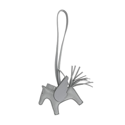 Hermes Milo Lambskin Grigri Rodeo Pegase Horse Bag Charm PM Gris Pantin 1 of 5