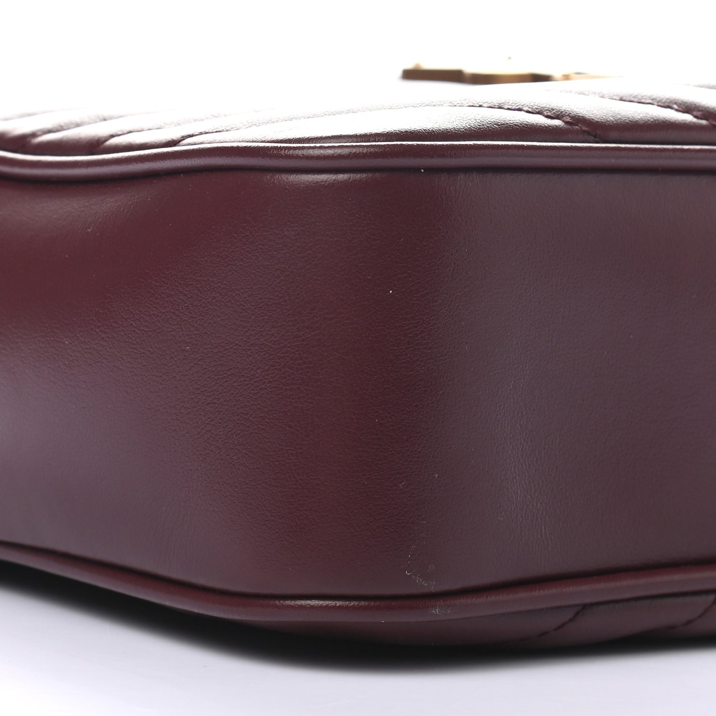 Calfskin Matelasse Monogram Lou Camera Bag Dark Legion Red