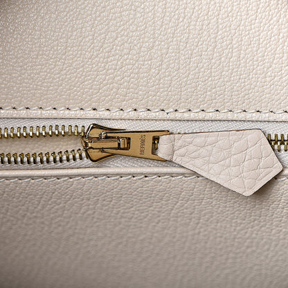 Hermes Taurillon Clemence Birkin 30 Craie 21 of 38