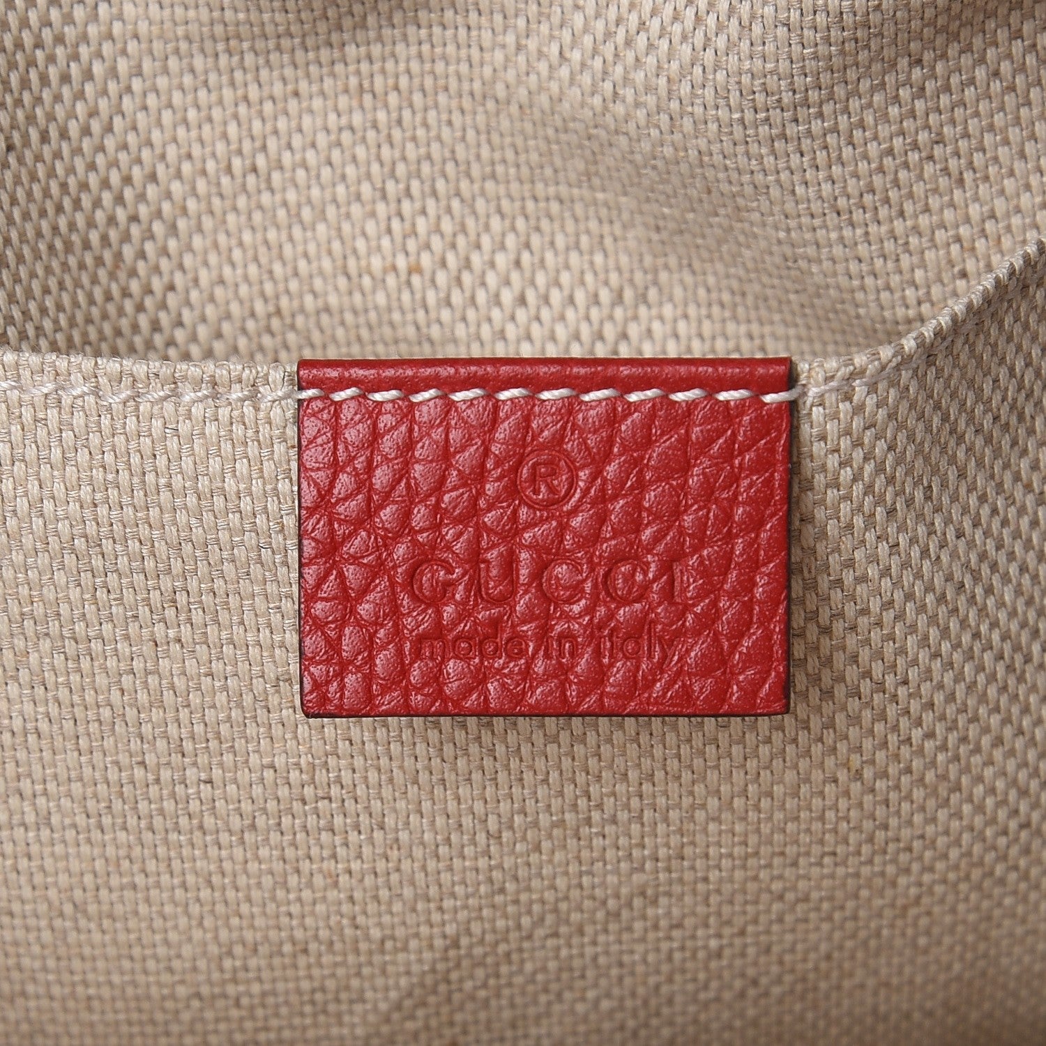 Gucci Pebbled Calfskin Small Soho Disco Bag Tabasco Red 6 of 8