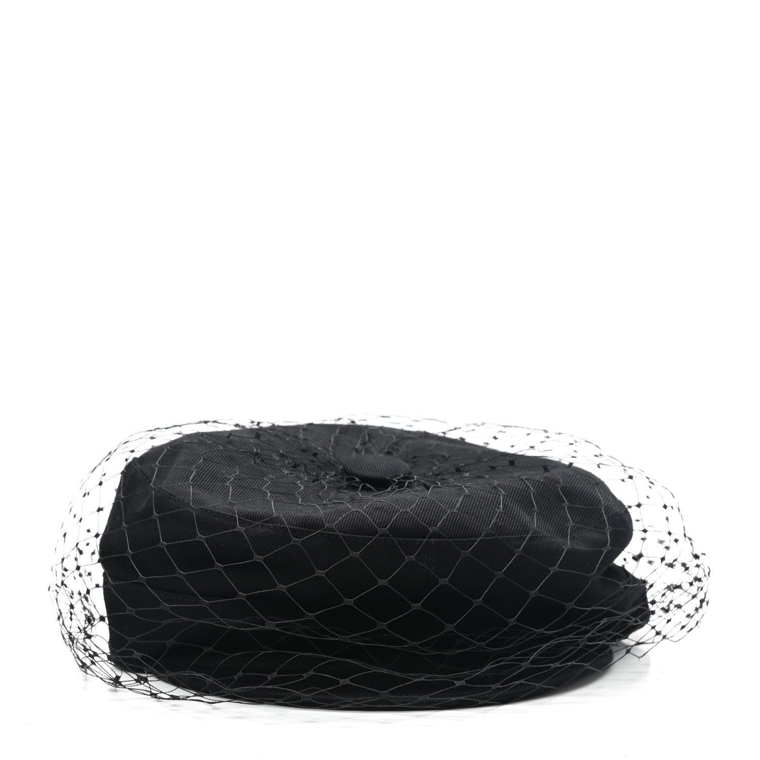 Christian Dior Cotton Canvas Arty Cap with Veil 58 Black 3 of 8