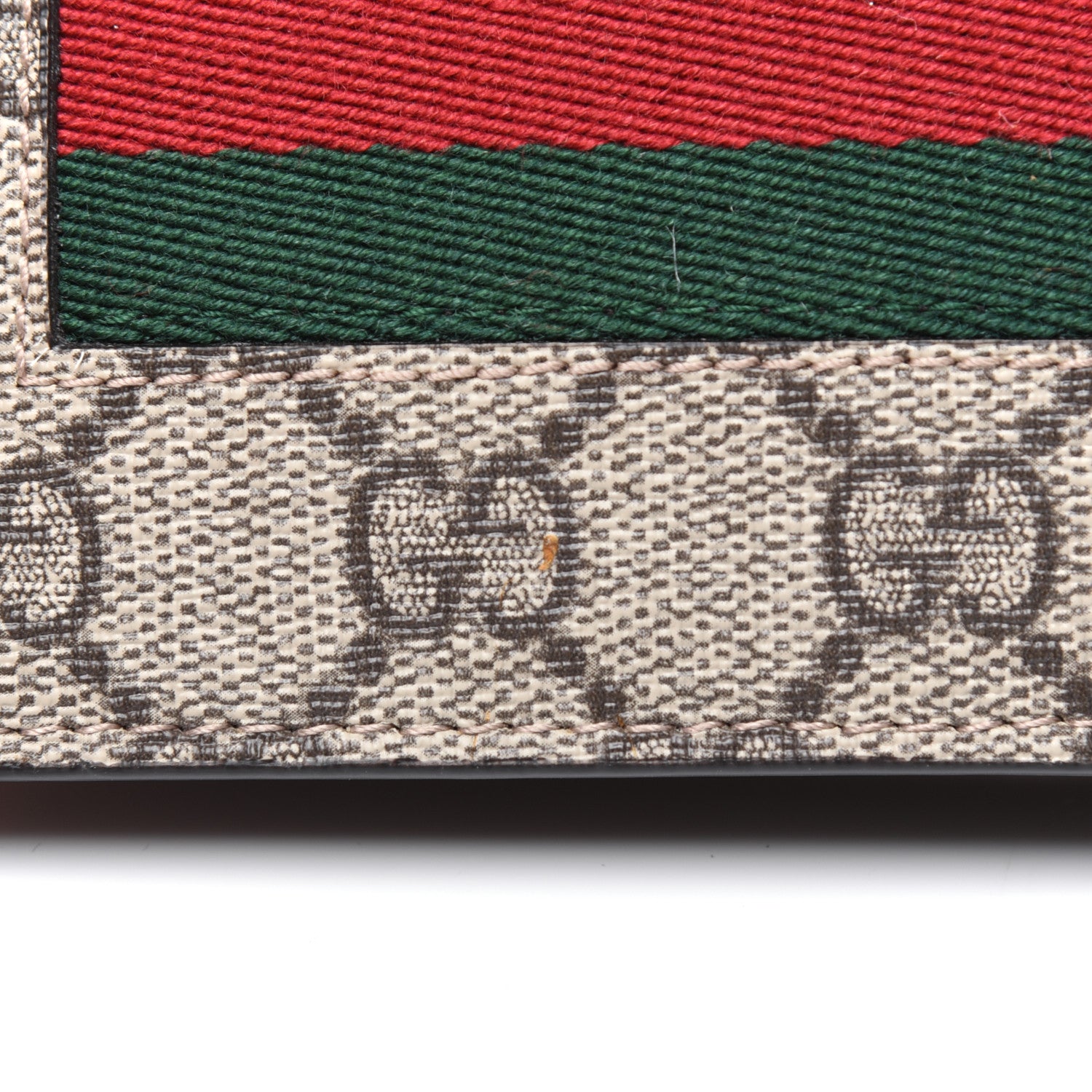 Gucci GG Supreme Monogram Selleria Calfskin Web New Web Bi-Fold Wallet Beige Ebony Cocoa 11 of 12