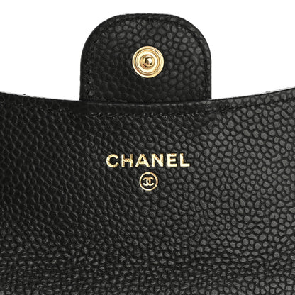 Chanel Caviar Quilted Flap Card Holder Wallet Black 6 of 10