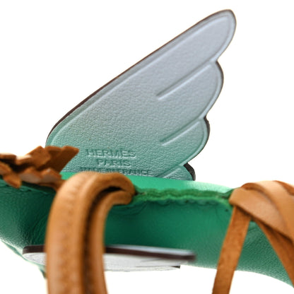 Hermes Milo Lambskin Grigri Rodeo Pegase Horse Bag Charm PM Menthe Sesame Bleu Brume 3 of 5