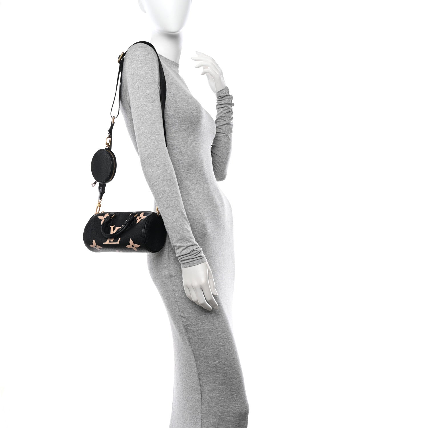 Louis Vuitton Empreinte Monogram Giant Papillon BB Black Beige 2 of 10