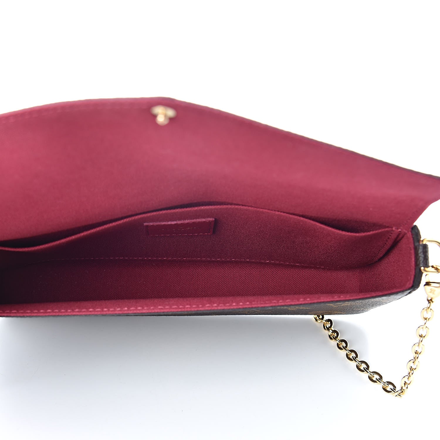 Louis Vuitton Monogram Pochette Felicie Chain Wallet Fuchsia 7 of 13