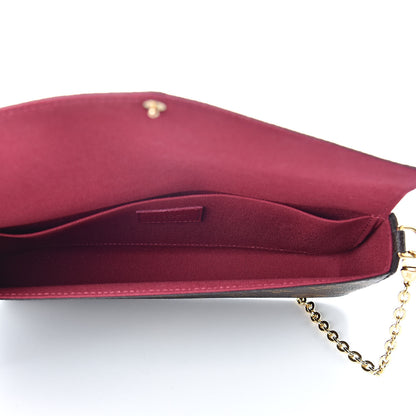 Louis Vuitton Monogram Pochette Felicie Chain Wallet Fuchsia 7 of 13