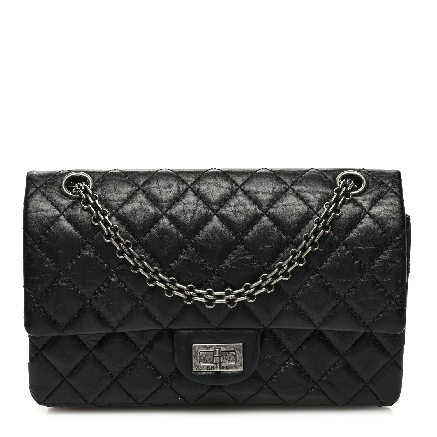 Chanel Aged Calfskin Quilted 2.55 Reissue 225 Flap Black 1 of 10