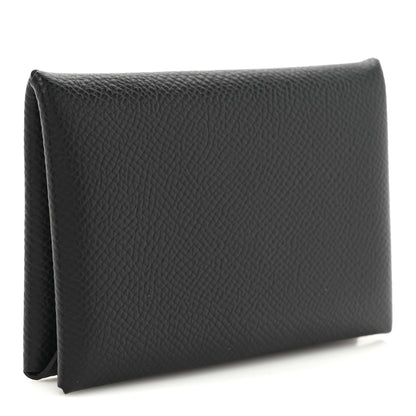 Hermes Epsom Calvi Card Case Black 3 of 8