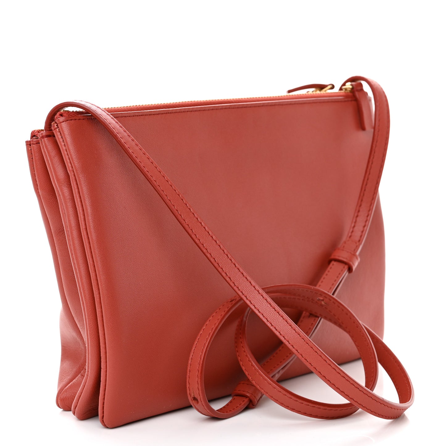 Lambskin Large Trio Crossbody Bag Copper