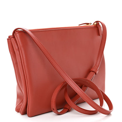 Celine Lambskin Large Trio Crossbody Bag Copper 3 of 14