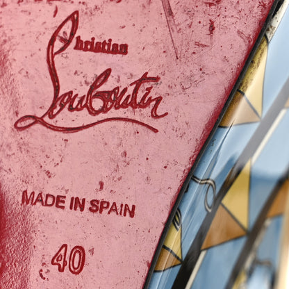Christian Louboutin Patent Calfskin Studded Griotta 110 Wedges 40 Multicolor 8 of 12