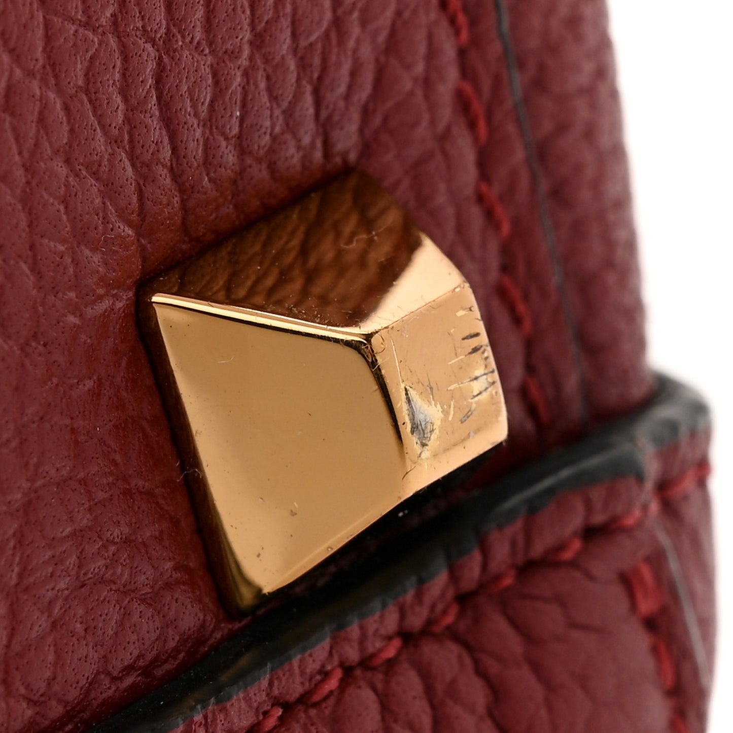 Grained Calfskin Medium Milla Convertible Backpack Scooter Red