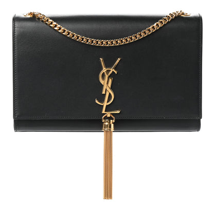 Saint Laurent Smooth Calfskin Medium Classic Monogram Kate Tassel Satchel Black 1 of 9