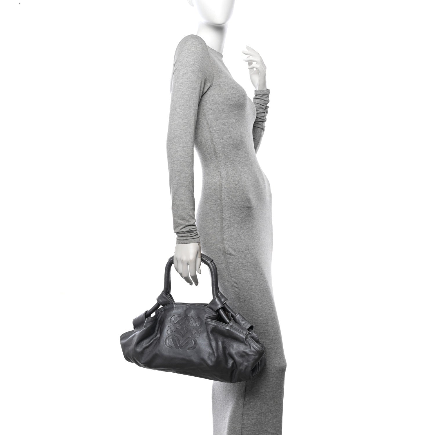 Loewe Metallic Sheepskin Bolso Mistral Bag Silver 2 of 12
