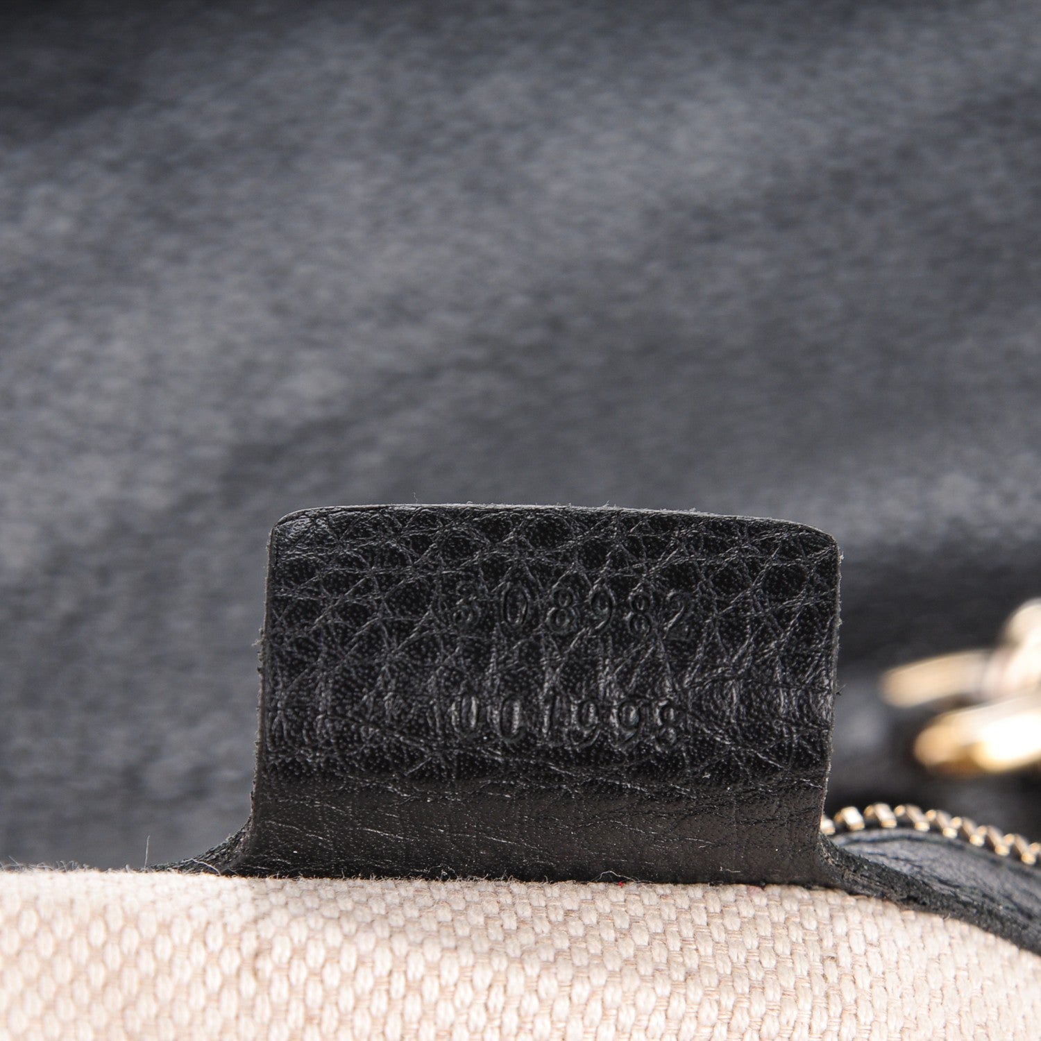 Gucci Pebbled Calfskin Medium Soho Chain Shoulder Bag Black 7 of 8