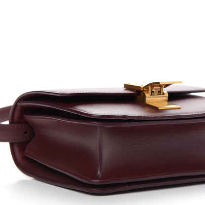 Celine Box Calfskin Small Classic Box Flap Bag Burgundy 8 of 9