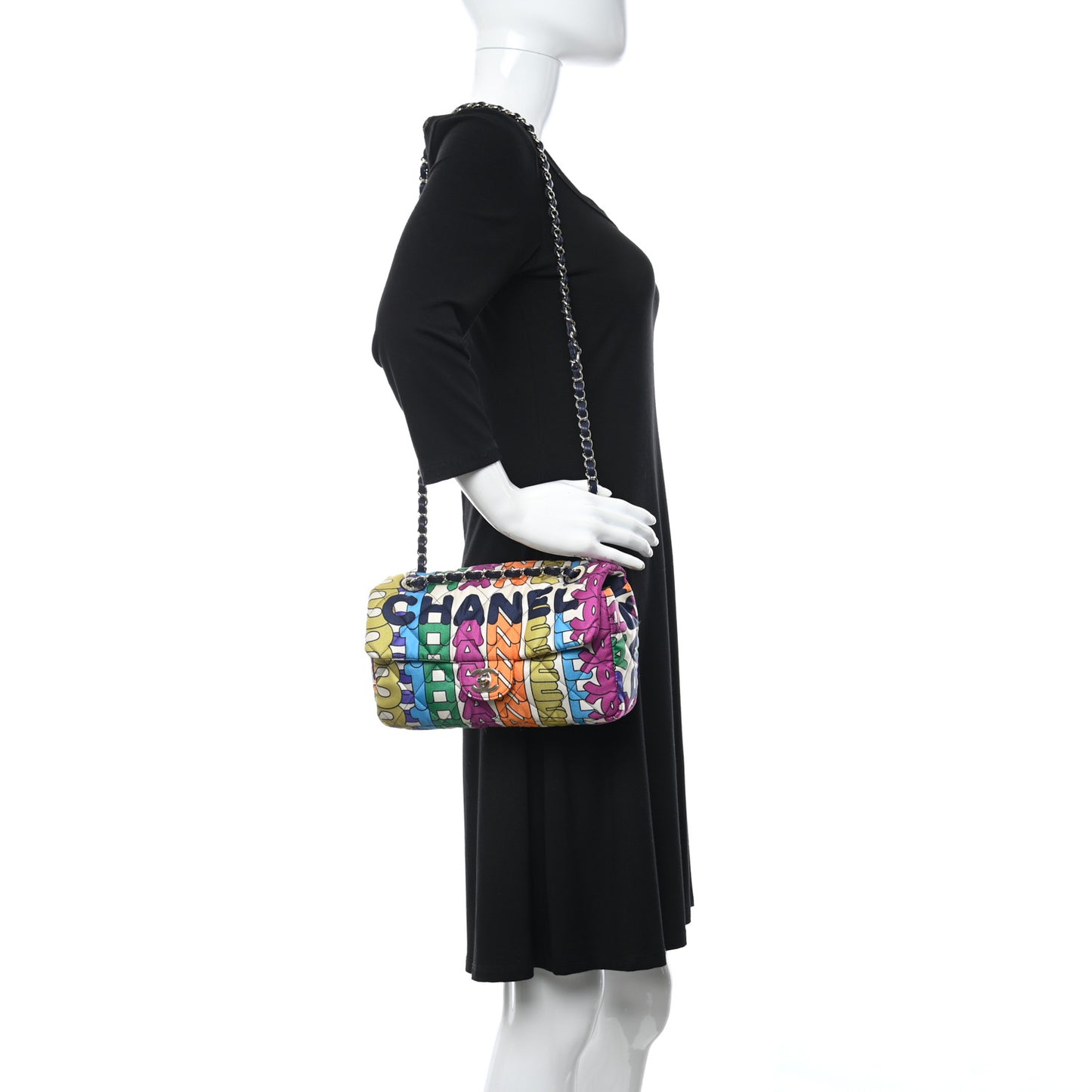 Printed Silk CC Small Single Flap Multicolor