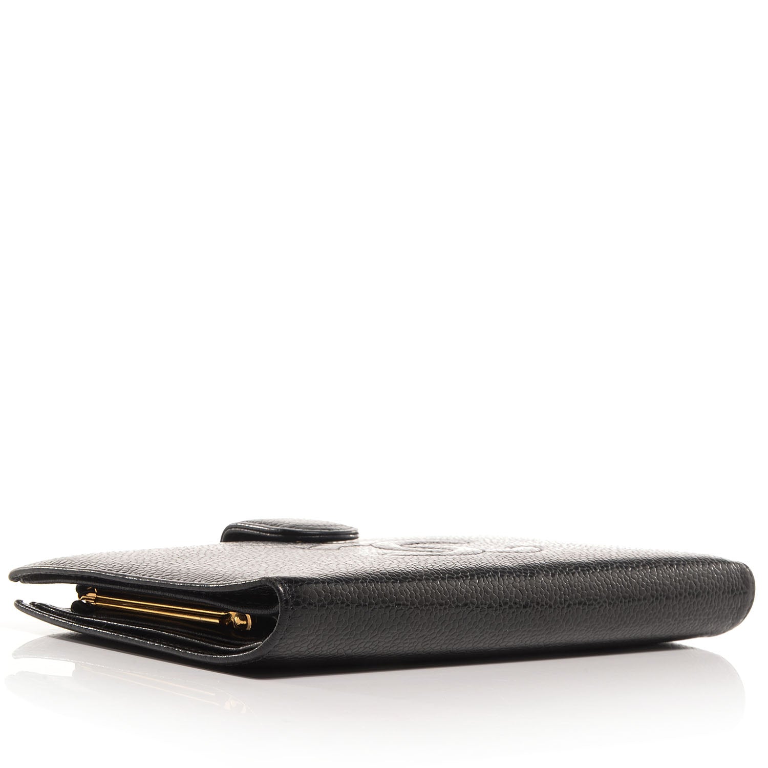 Chanel Caviar CC French Wallet Black 4 of 12