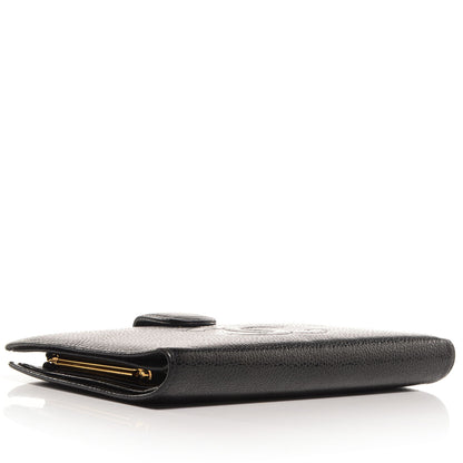 Chanel Caviar CC French Wallet Black 4 of 12