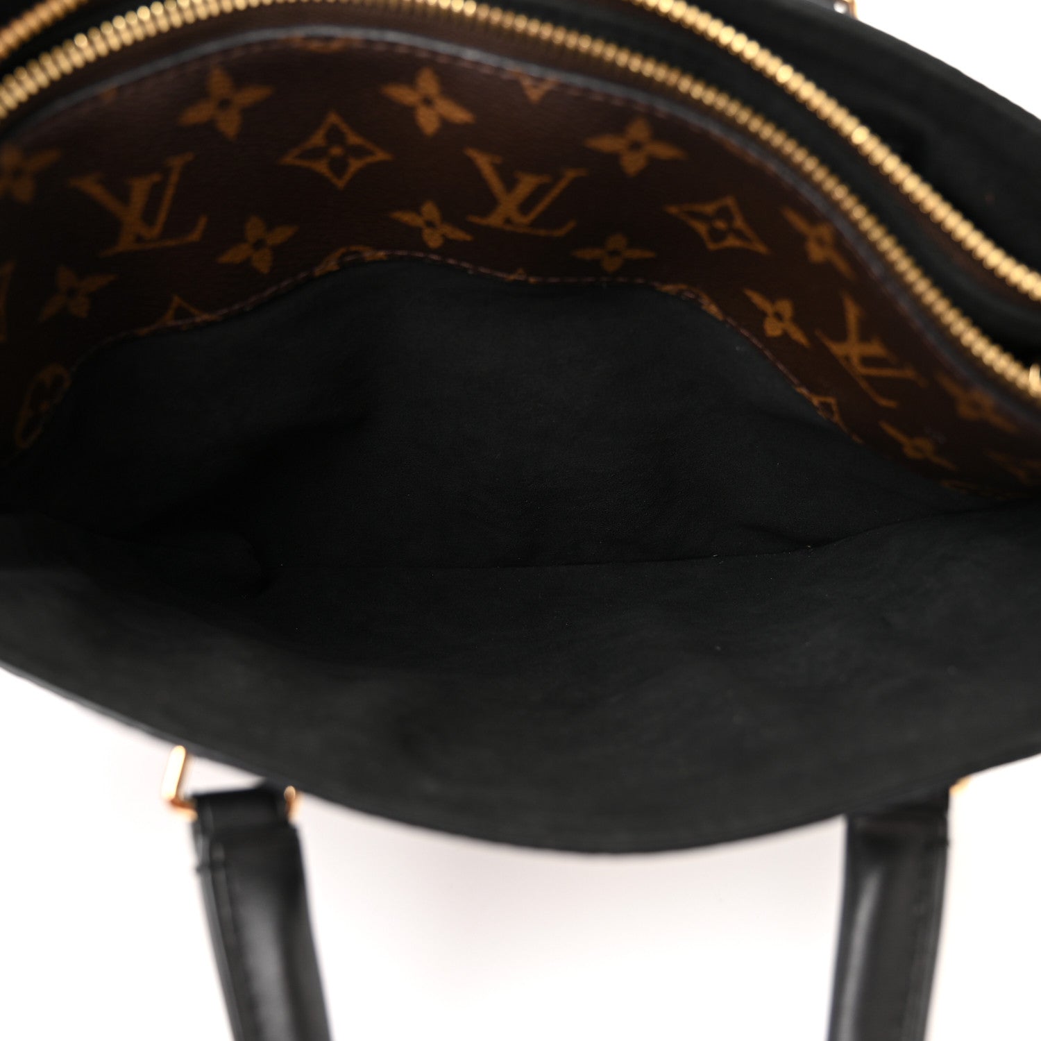 Louis Vuitton Monogram Flower Zipped Tote PM Black 5 of 12