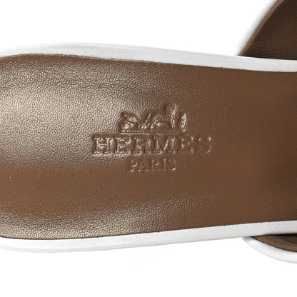 Hermes Calfskin Camilla Mules 39.5 White 8 of 9